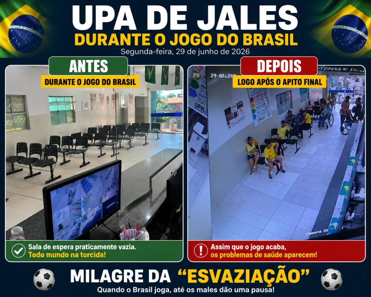 Quando o Brasil joga, até a UPA entra no clima da Copa