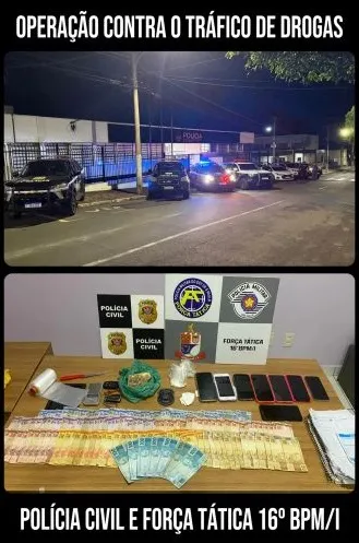 P.C. prende investigado por tráfico de drogas e apreende entorpecentes e veículos em Santa Fé do Sul