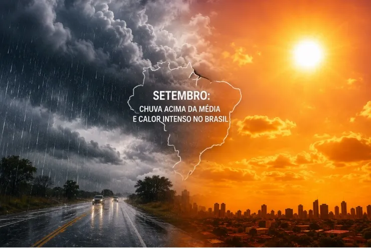 Setembro começa com previsão de muita chuva e períodos de calor intenso no Brasil