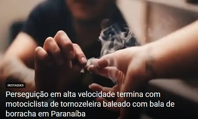 Perseguição em alta velocidade termina com motociclista de tornozeleira baleado em Paranaíba